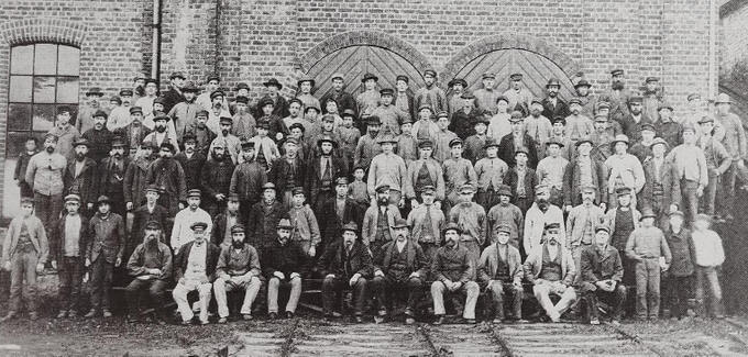 Arbeidsstokken ved trelastbedriften i 1880-årene*